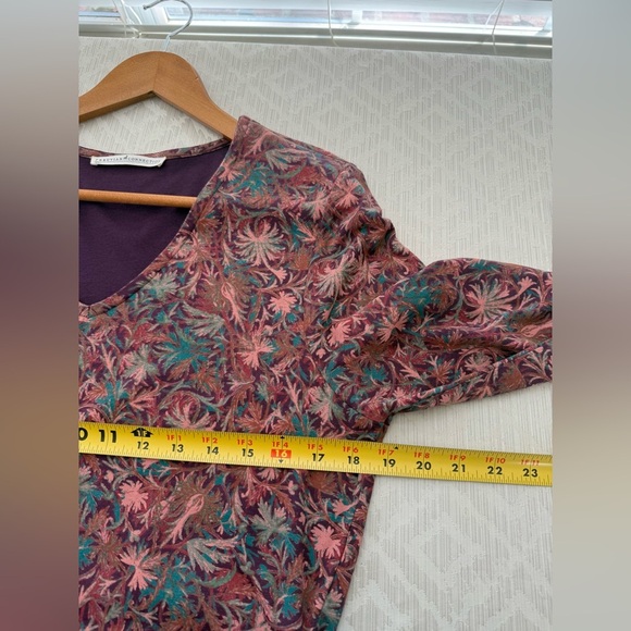 Peruvian Connection Winter Vine V-Neck Long Sleeve Maxi Dress Size Large - Picture 6 of 7